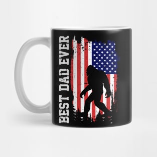 Best Dad Ever, Bigfoot American Flag Mug